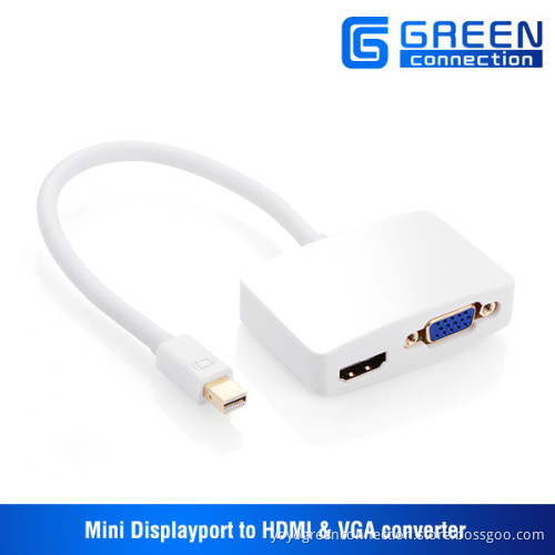 2in 1 Mini Displayport to HDMI VGA converter